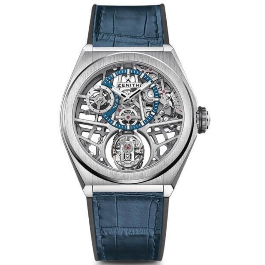 Zenith Defy Zero G Titanium Blue Leather Men's Watch 95.9000.8812/78