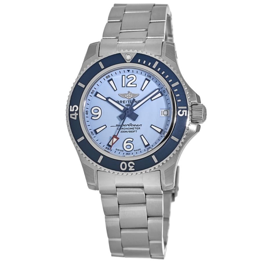 Breitling Superocean 36 Light Blue Dial Steel Unisex Watch A17316D81C1A1
