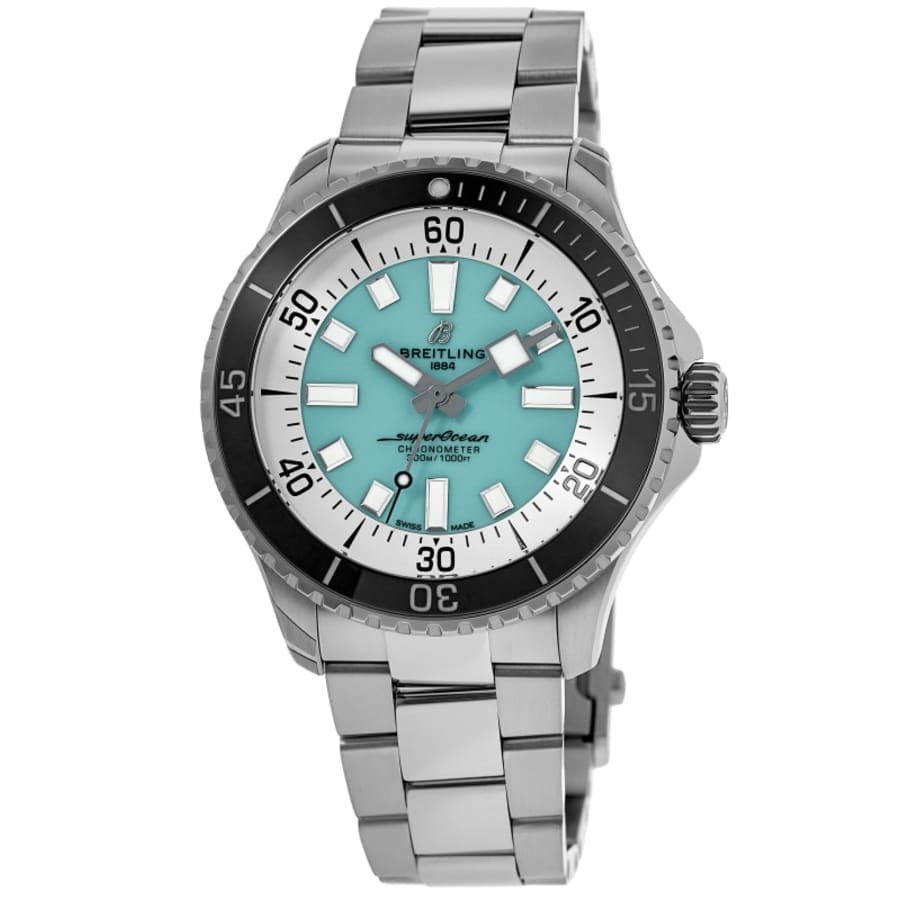 Breitling Superocean Automatic 44 Turquoise Dial Stainless Steel