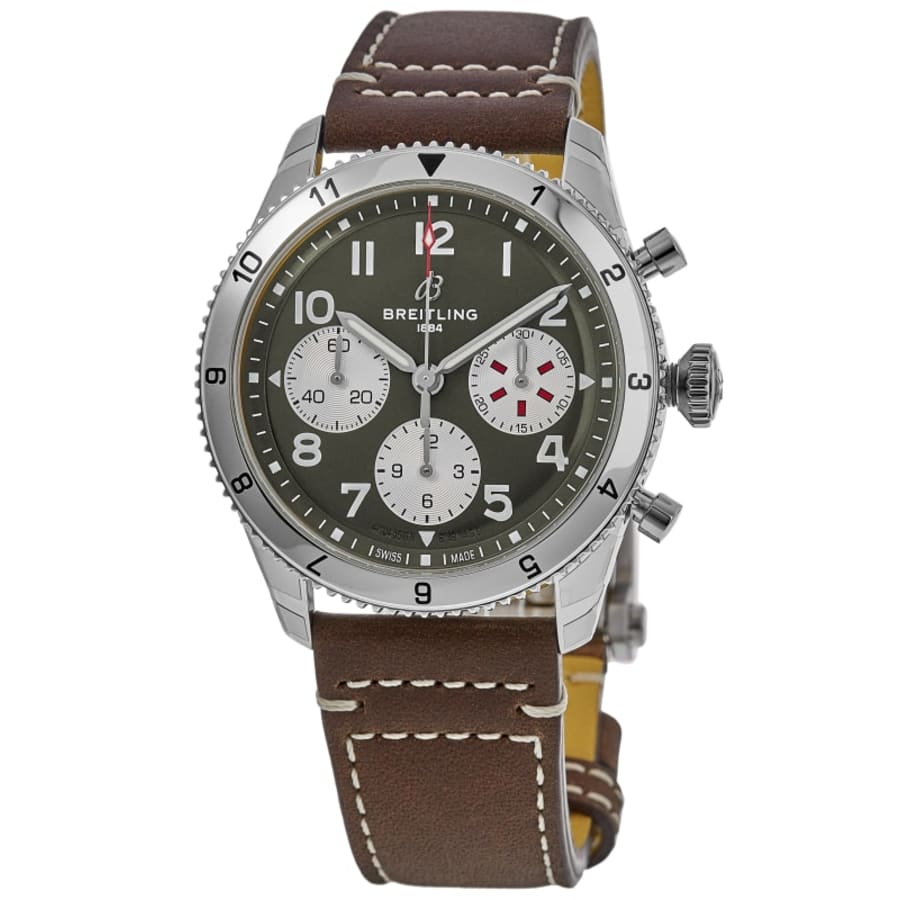 Breitling Classic Avi Chronograph 42 Curtiss Warhawk Green Dial