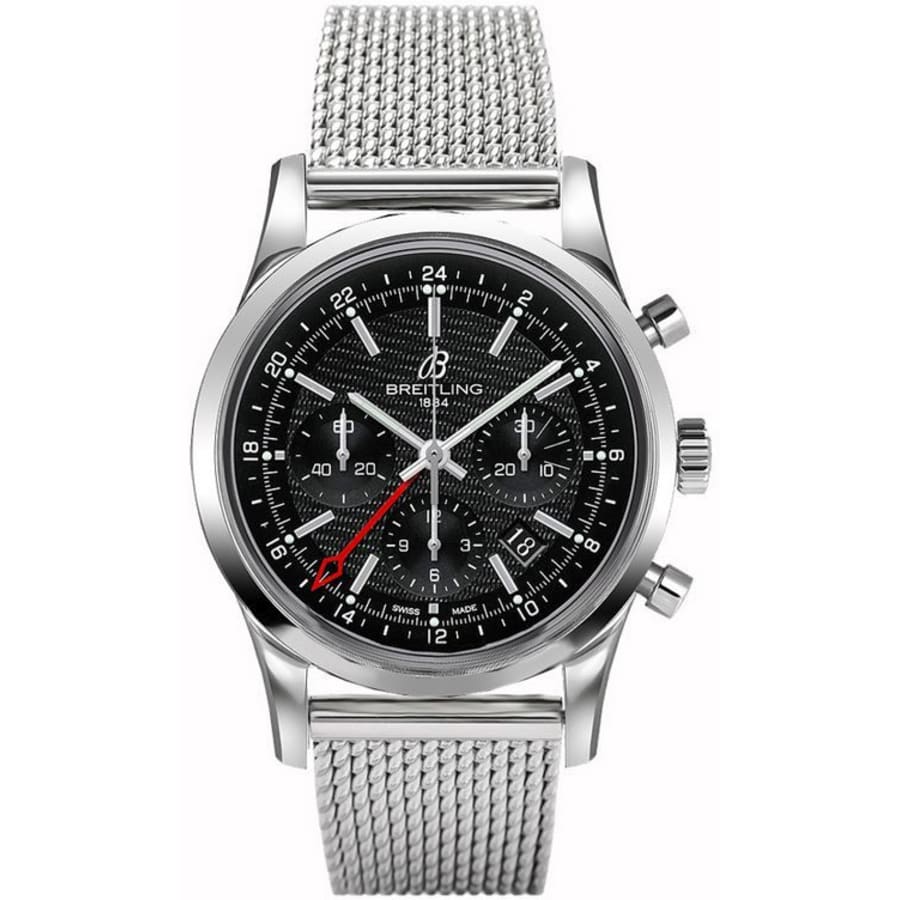 Breitling Men's Transocean GMT Chronograph Limited Edition Stainless Steel Automatic Watch (AB0451) | 43 mm Diameter | Certified Pre-owned | Tourneau