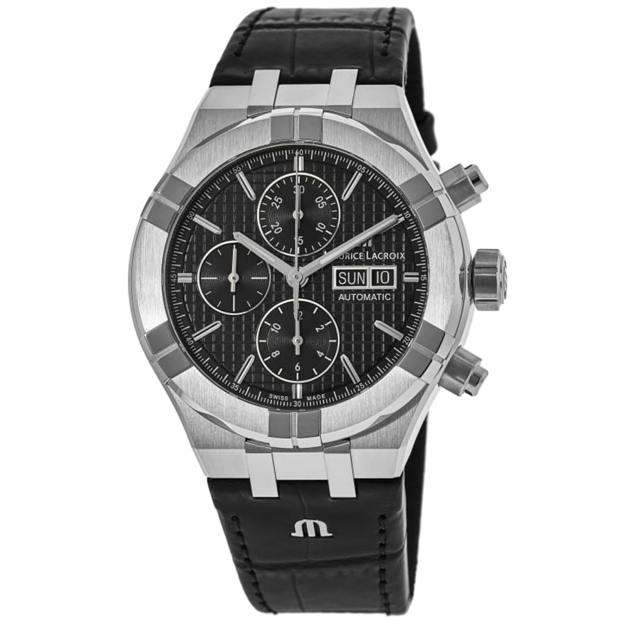 Maurice Lacroix Aikon Automatic Black Chronograph Dial Leather