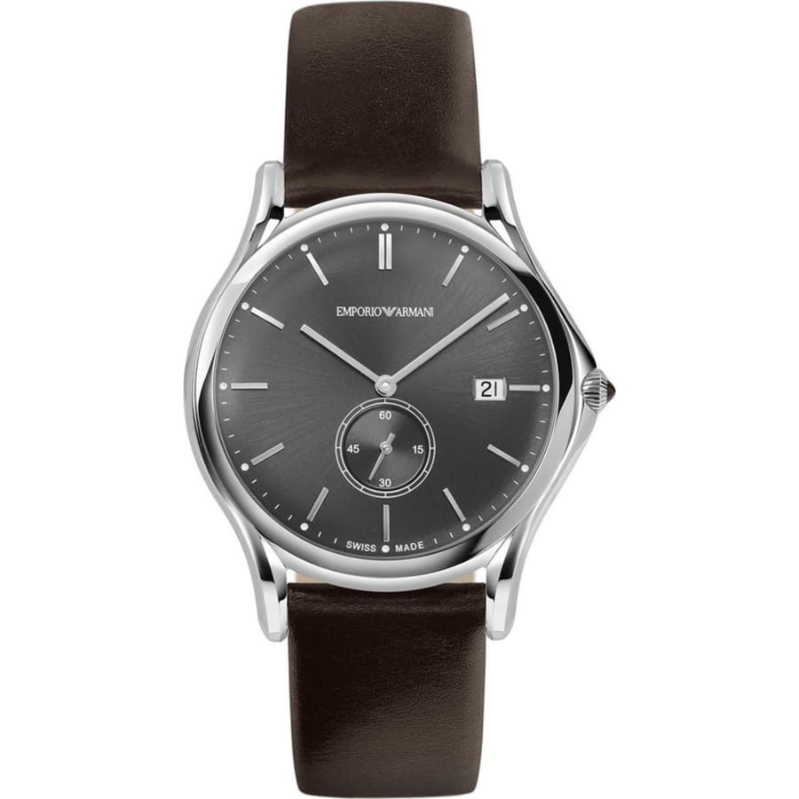 Emporio Armani Classic Brown Leather Men's Watch ARS1000