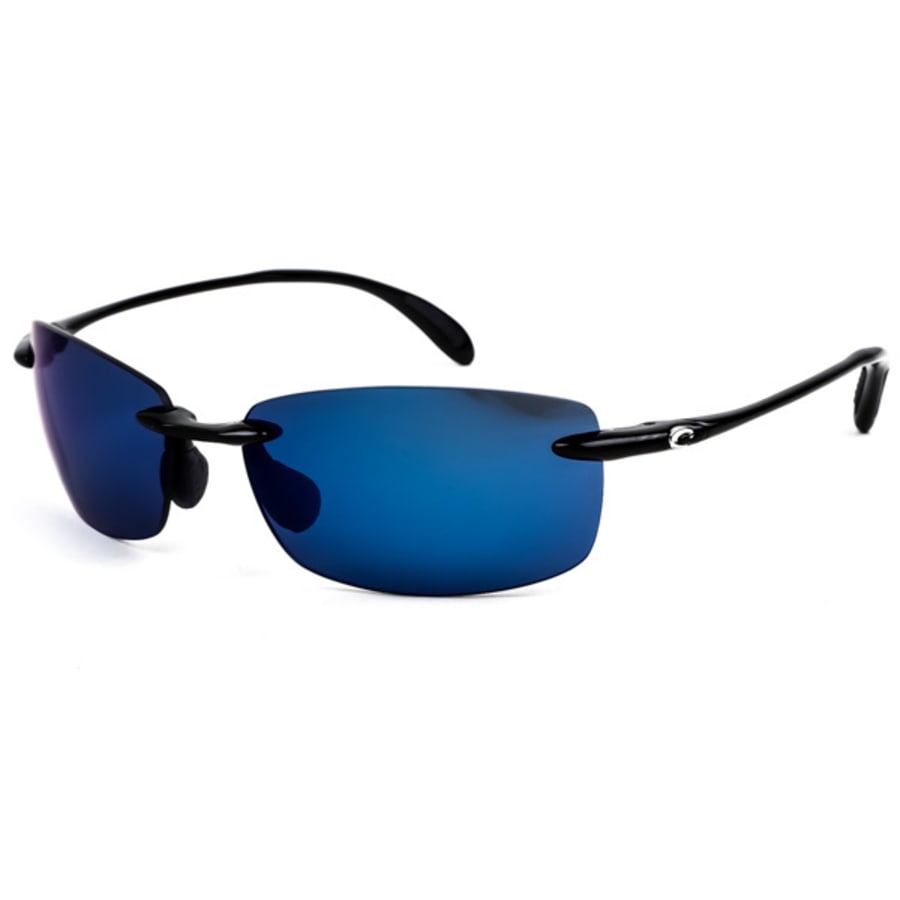 Costa Del Mar Ballast Black Rectangular Acetate Blue Unisex Sunglasses