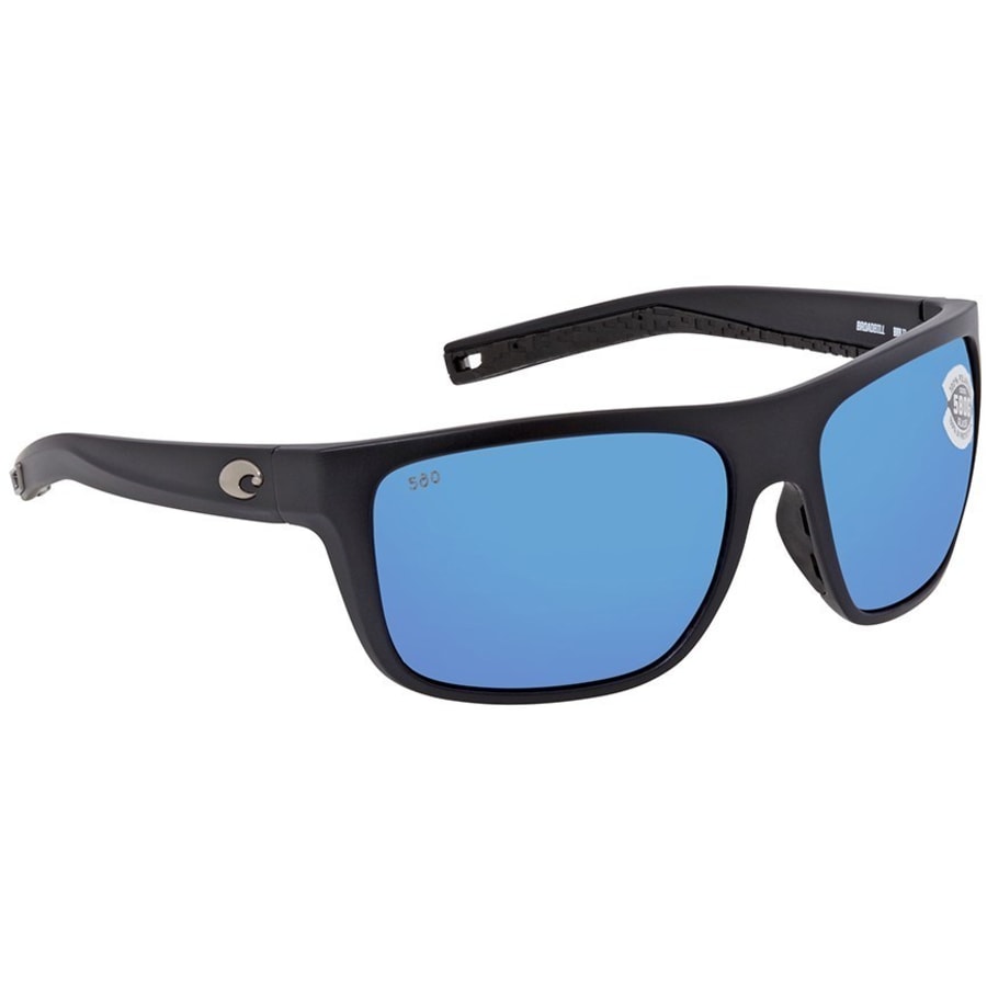 Costa Del Mar Broadbill Black Rectangular Plastic Blue Men's Sunglasses ...