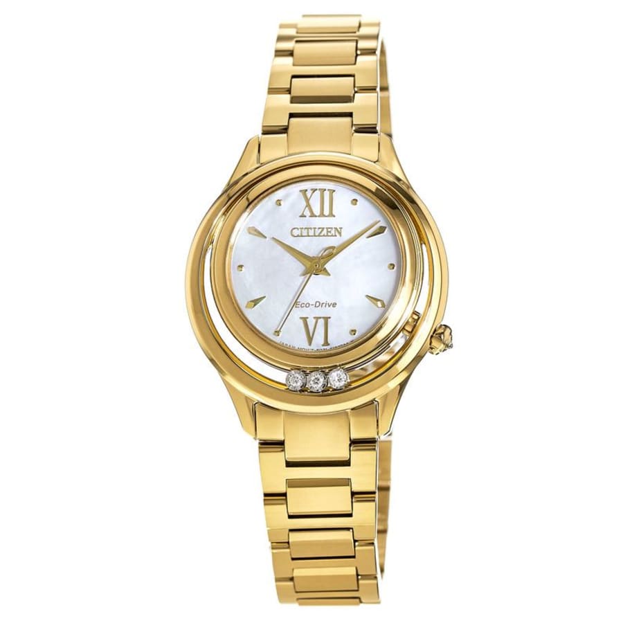 Citizen Sunrise Gold Tone Stainless Steel Mother of Pearl Dial