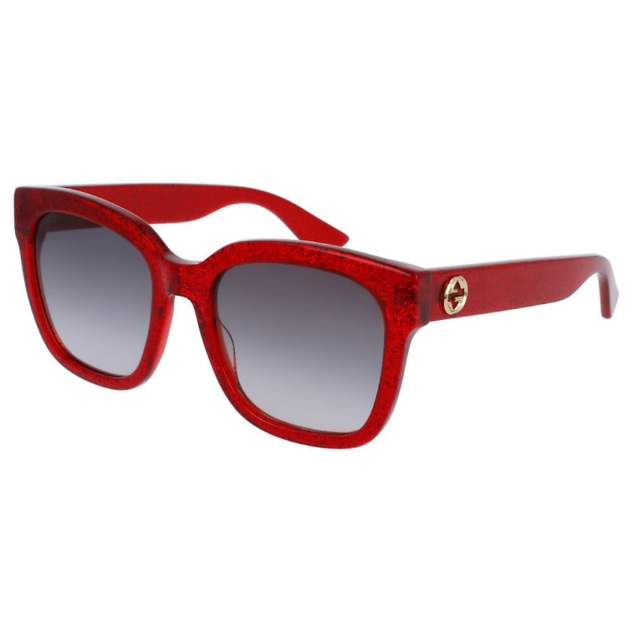 Gucci Red Polarized Plastic Women's Sunglasses GG0034S-006