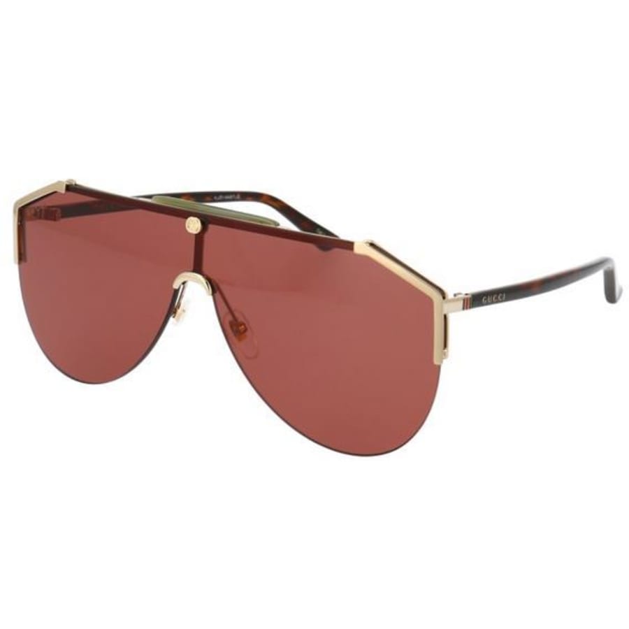 Gucci Red Havana Metal Unisex Sunglasses GG0584S-003 | WatchMaxx display picture 3
