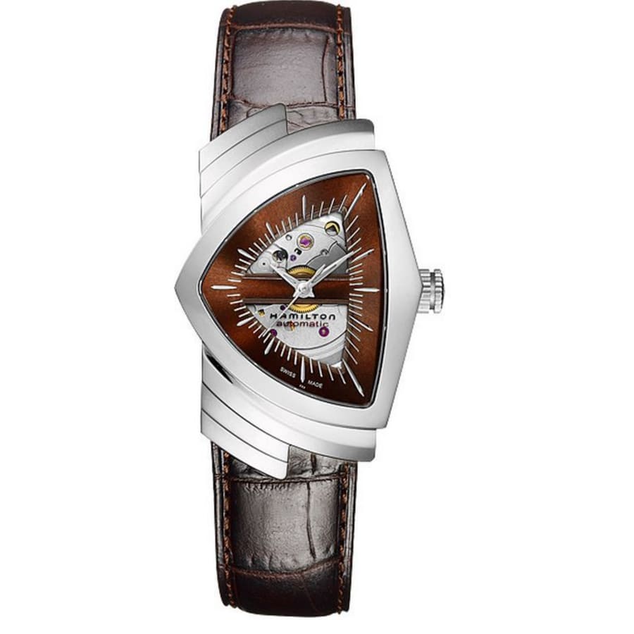 Hamilton Ventura Automatic Brown Dial Leather Strap Men's Watch