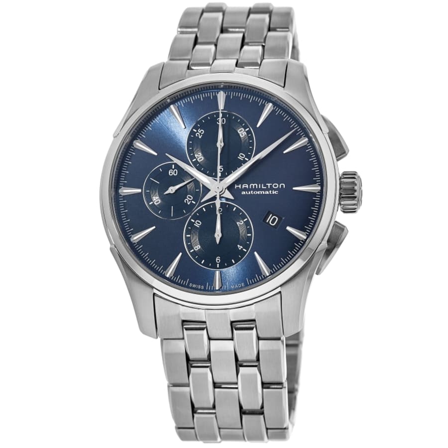 Hamilton Jazzmaster Auto Chrono Blue Dial Stainless Steel Men's Watch ...