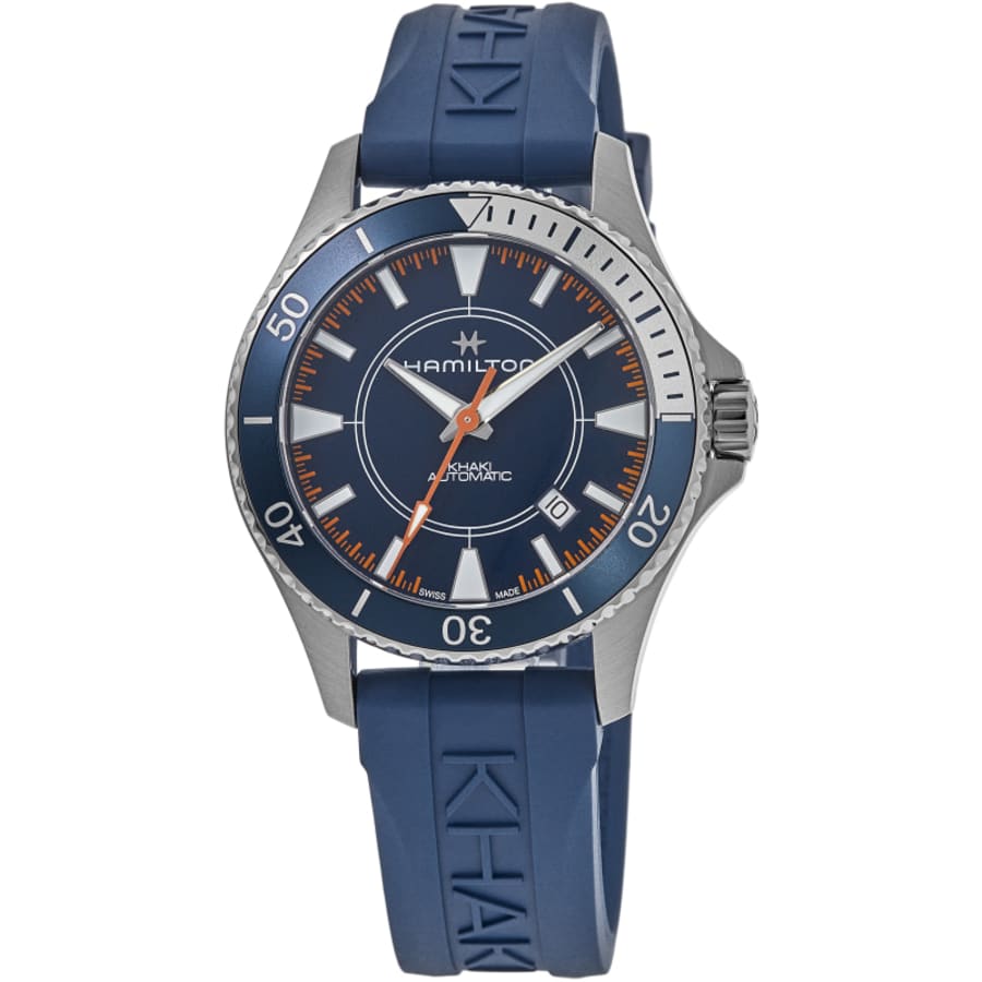 Hamilton Khaki Navy Scuba Auto Syroco Special Edition Blue Dial Rubber ...