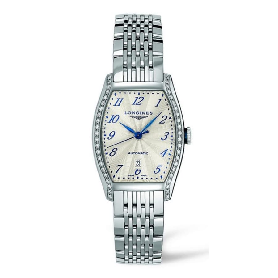 Longines Evidenza Automatic Silver Dial Diamond Bezel Steel Women's
