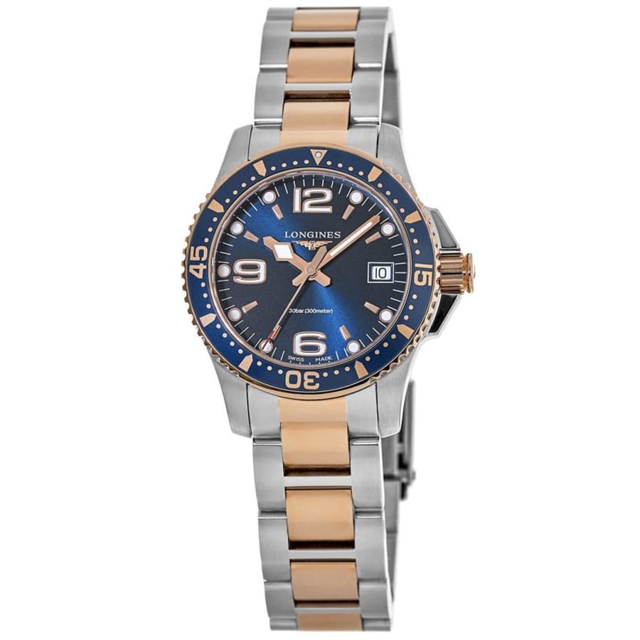 Longines HydroConquest Quartz 34mm Blue Dial Diving Watch Women s