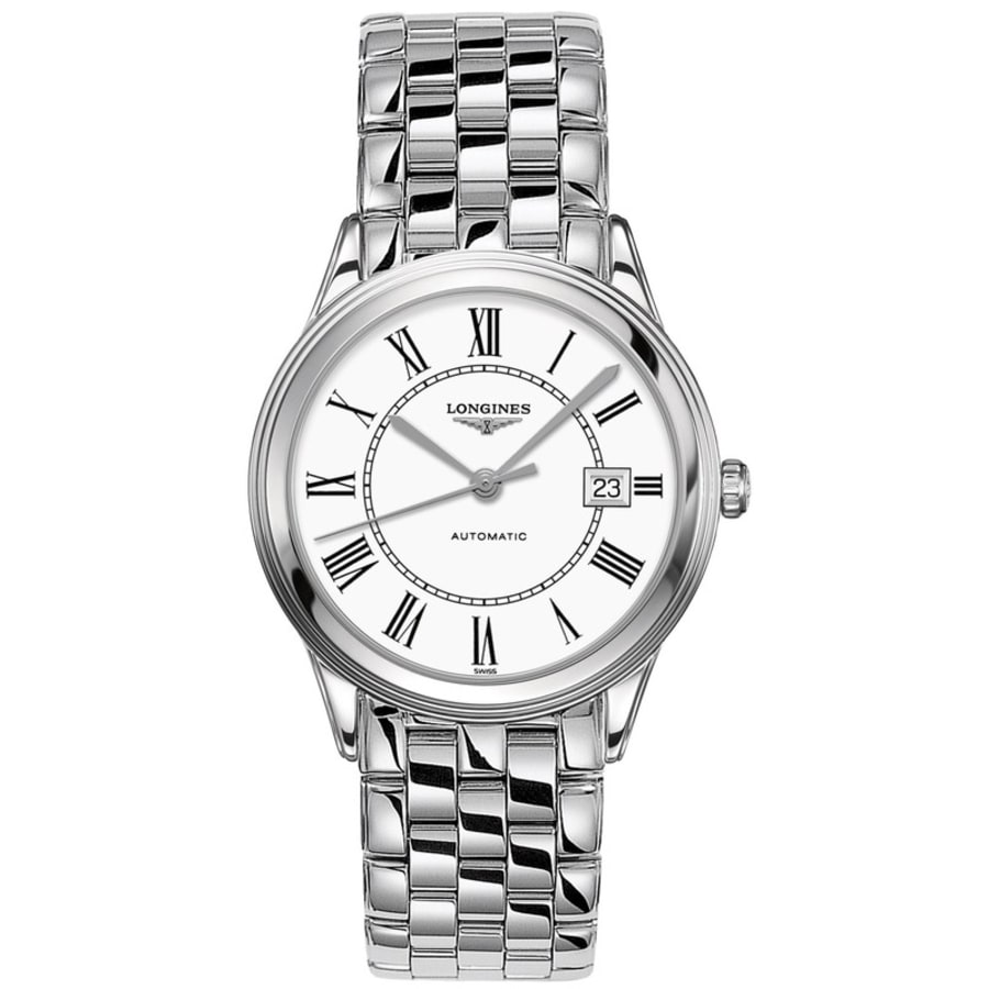 Longines Flagship Automatic White Dial Stainless Steel Men's Watch L4 ...