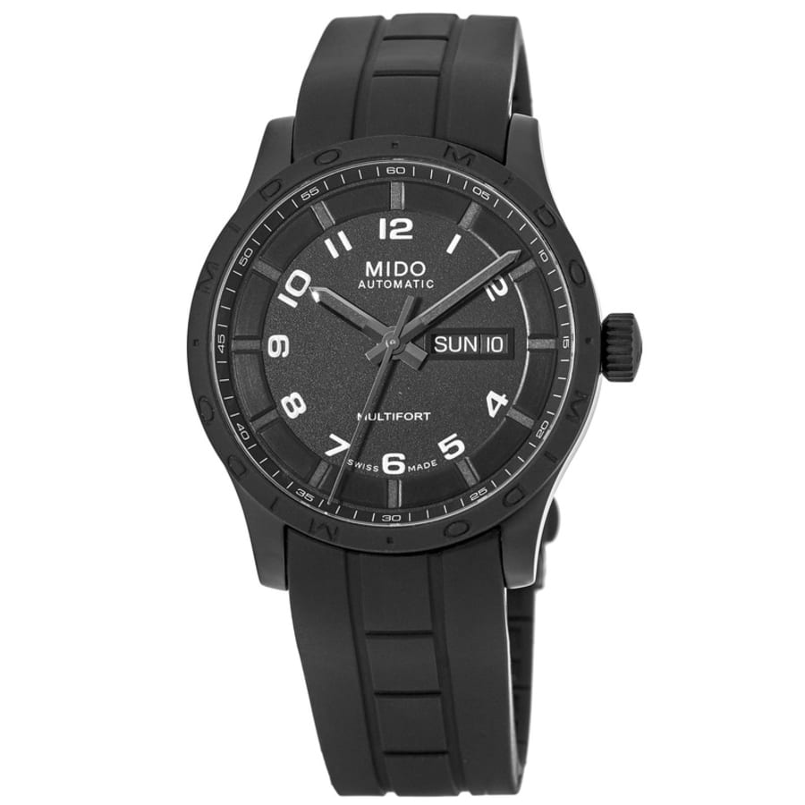Mido Multifort Automatic Date-Date Black PVD Rubber Strap Mido Multifort Automatic Date-Date Black PVD Rubber Strap