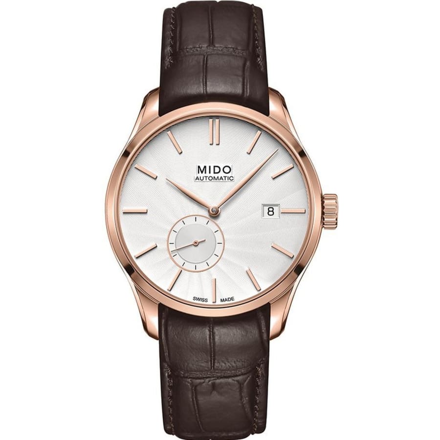 Mido Belluna Silver Dial Black Leather Strap Men's Watch Mido Belluna Silver Dial Black Leather Strap Men's Watch