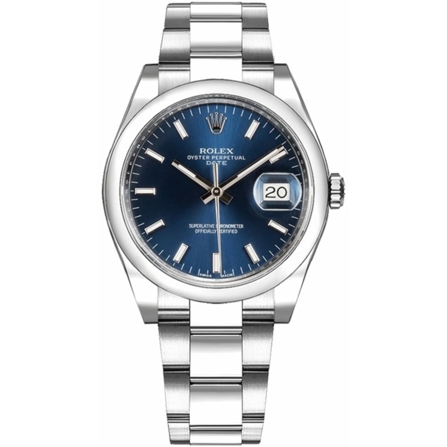 rolex date blue