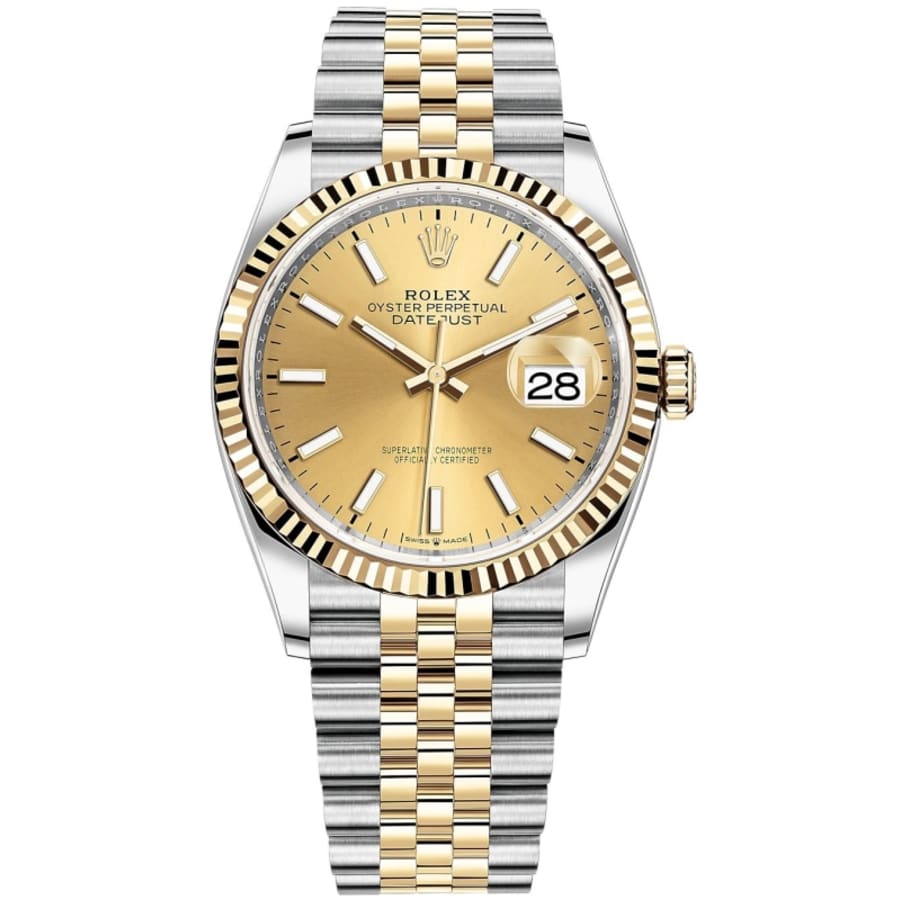 Rolex Datejust 36 Steel & Yellow Gold Champagne Dial Women's Watch ...