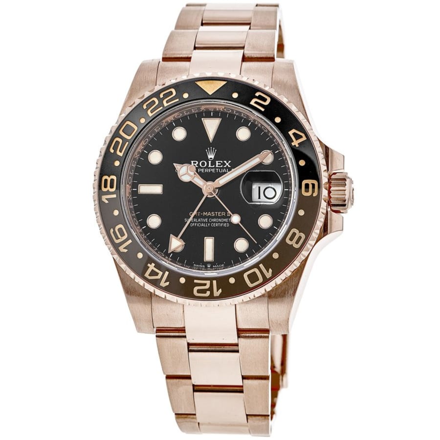Rolex GMT Master ll Root Beer 18kt Everose Gold Men's Watch