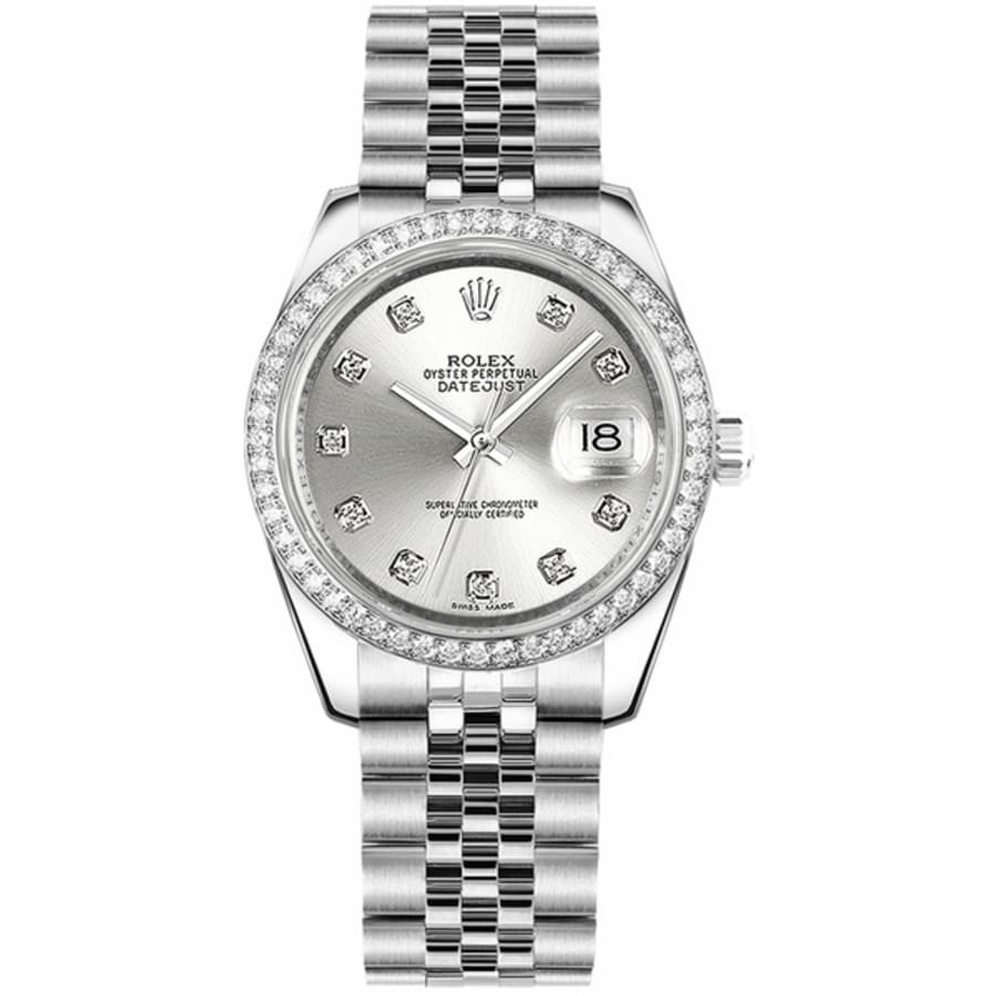 Rolex Datejust 31 Silver Diamond Dial Women's Watch M178384-0003