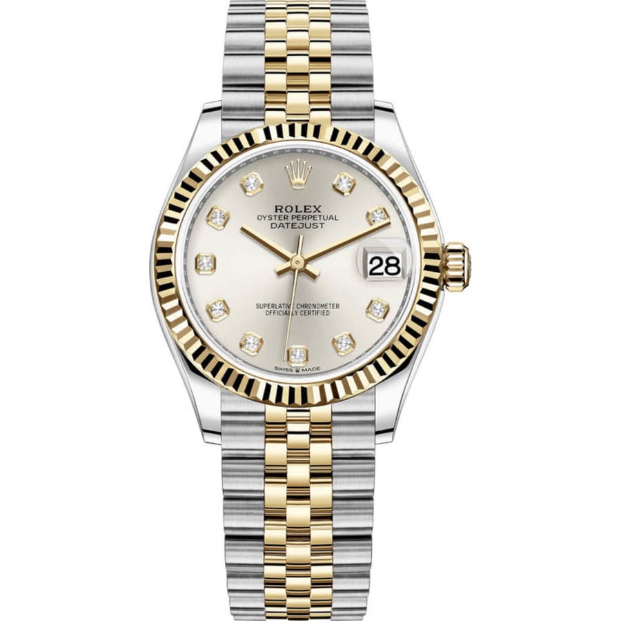 gold and silver rolex women's