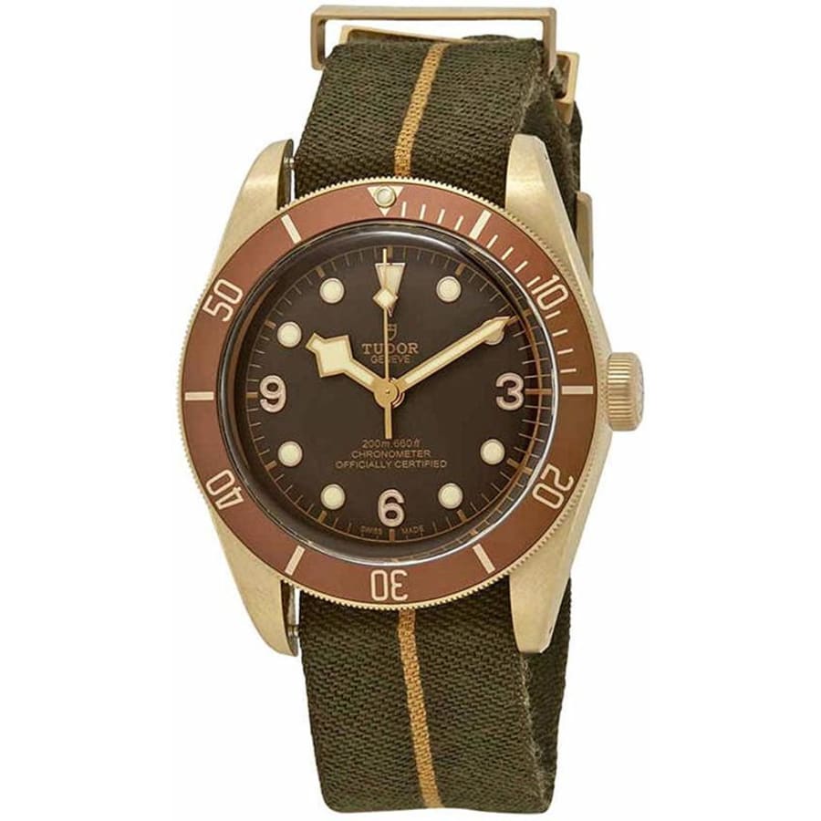 Tudor Heritage Black Bay Bronze Brown Dial Khaki Fabric Men's