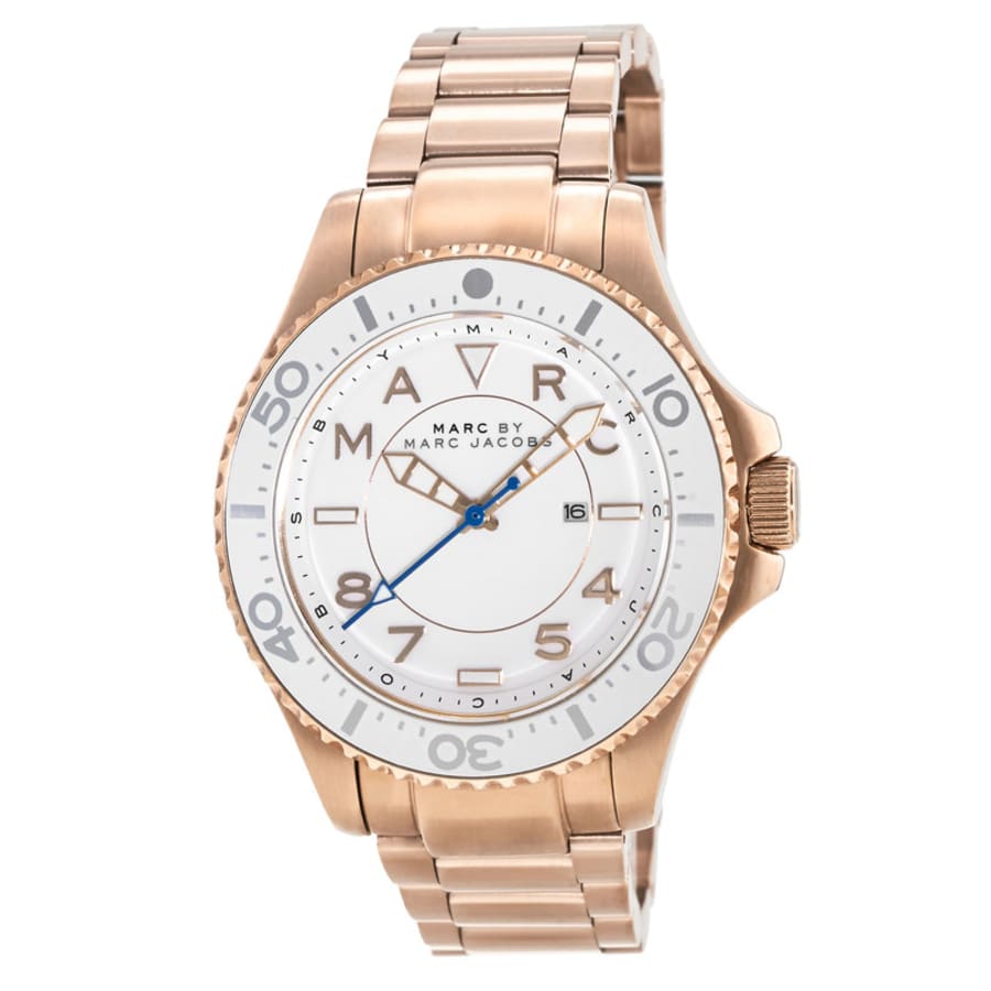 Marc By Marc Jacobs Dizz Sport White Dial Rose Gold-Tone