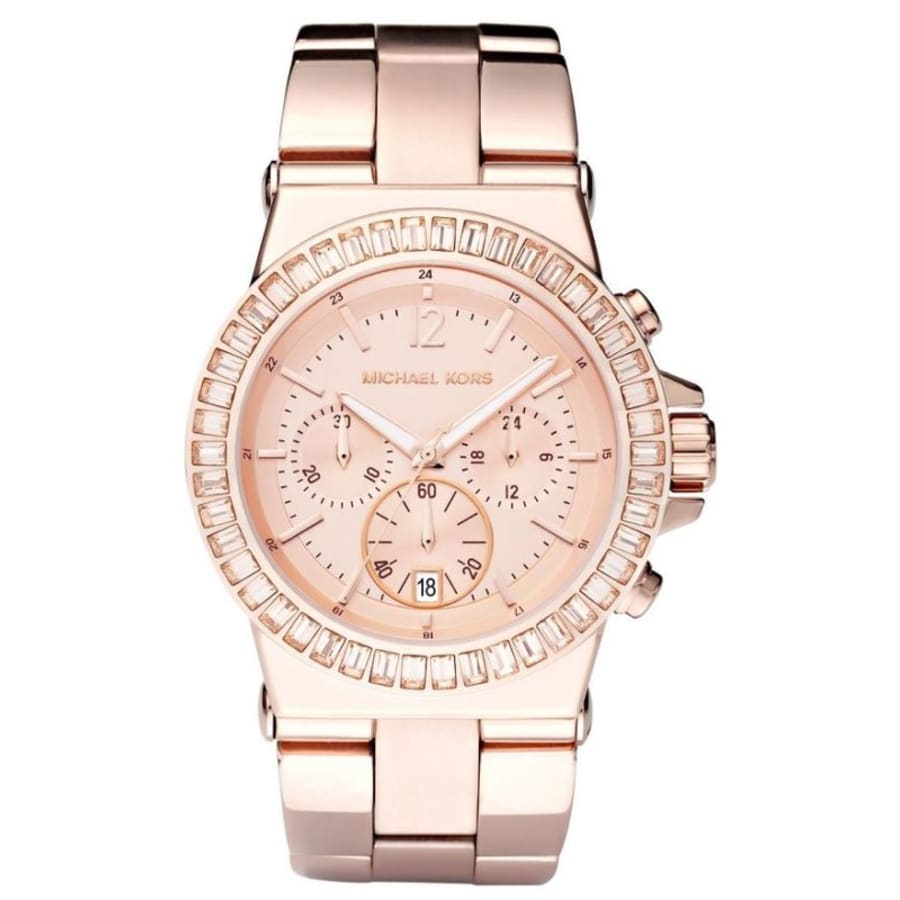 Michael Kors Ladies Chronograph Dylan Glitz Chronograph Women S Watch Mk5412