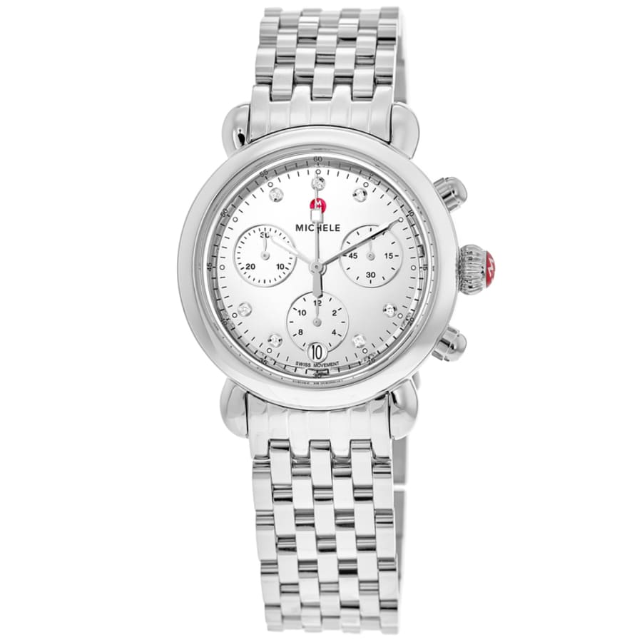 Michele Silver Women\'s Watch with Black Accents Michele Watches for Women | Abt main image 2