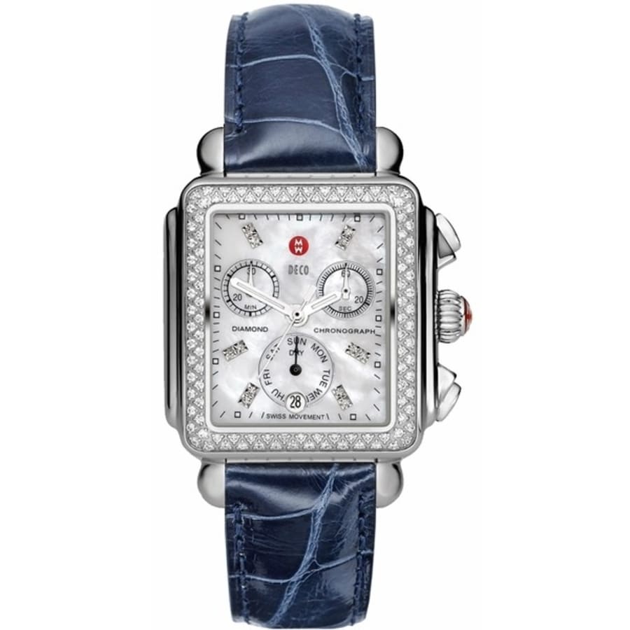 michele alligator watch strap