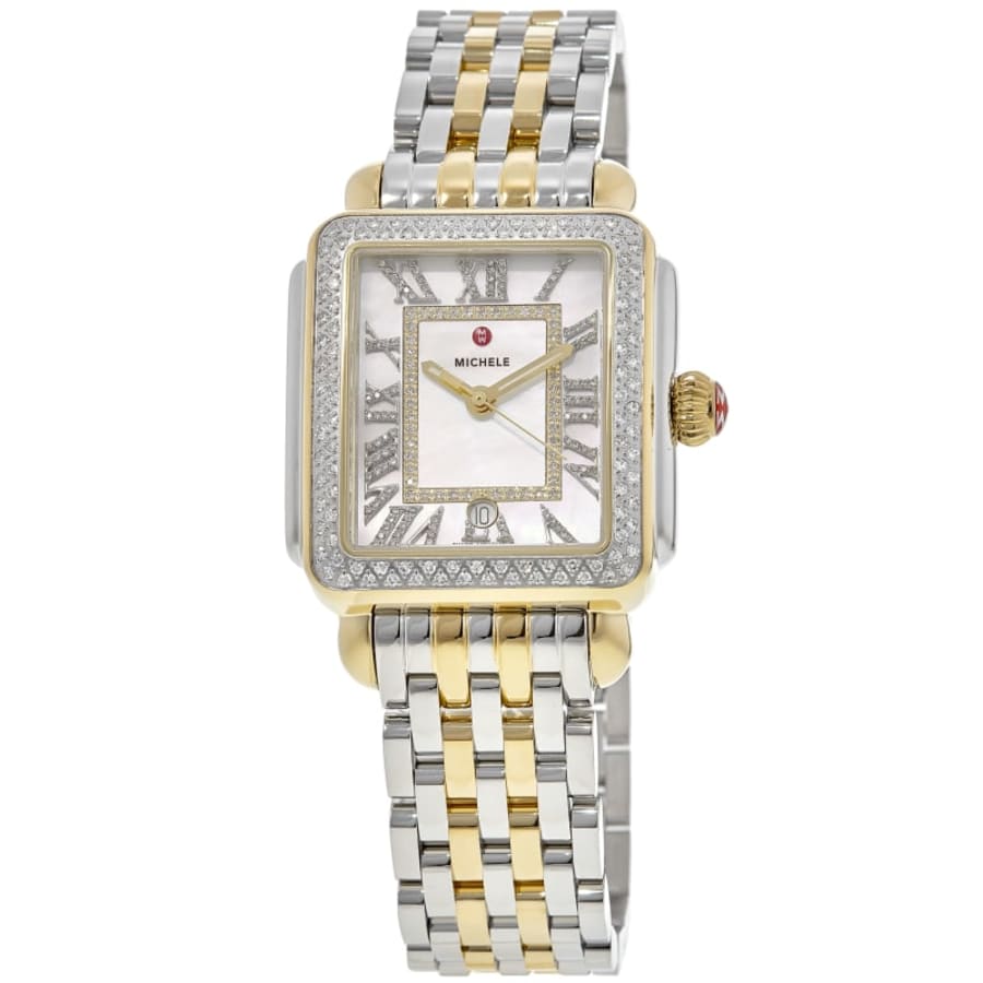 Michele Deco Madison Two-Tone 18k Gold-Plated Diamond Women