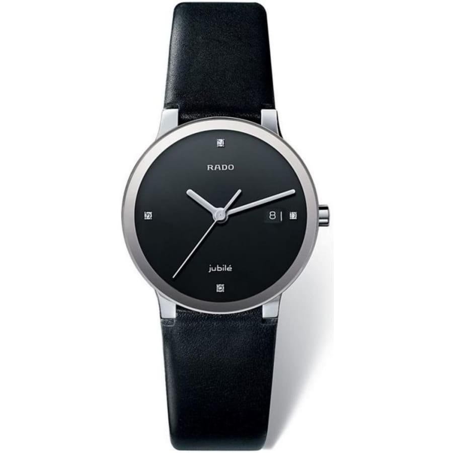 RADO sapphire crystal レディース腕時計　黒×ゴールドカラー Ladies' Rado Centrix Diamonds Black Ceramic and Gold-Tone