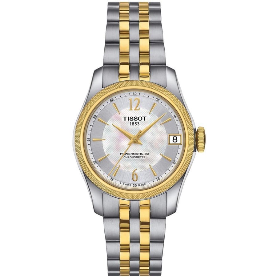 Tissot T-Classic Powermatic 80 Mother of Pearl Dial Two-Toned Stainless  Steel Women's Watch T108.208.22.117.00