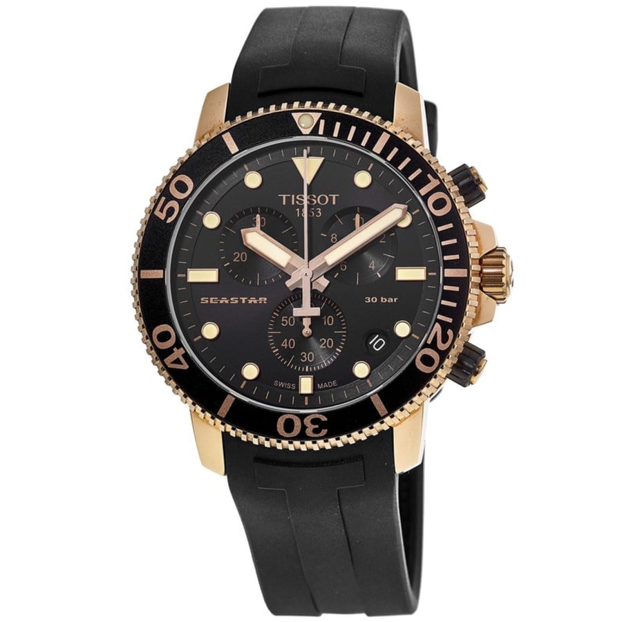tissot seastar 1000 chronograph rose gold