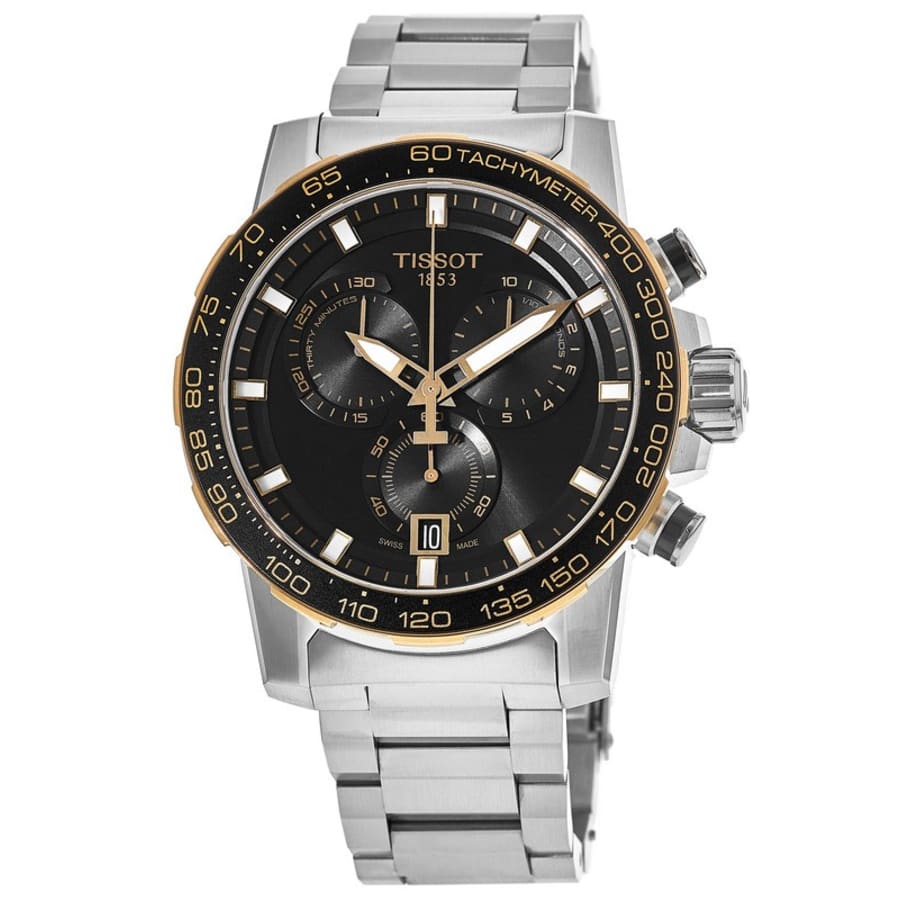 Tissot Supersport Chrono Black Dial Stainless Steel Men's Watch