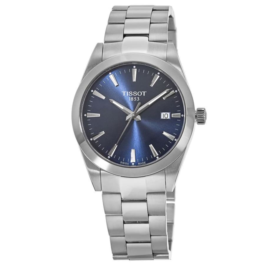 Tissot Gentleman Quartz Blue Dial Stainless Steel Men's Watch T127.410 ...