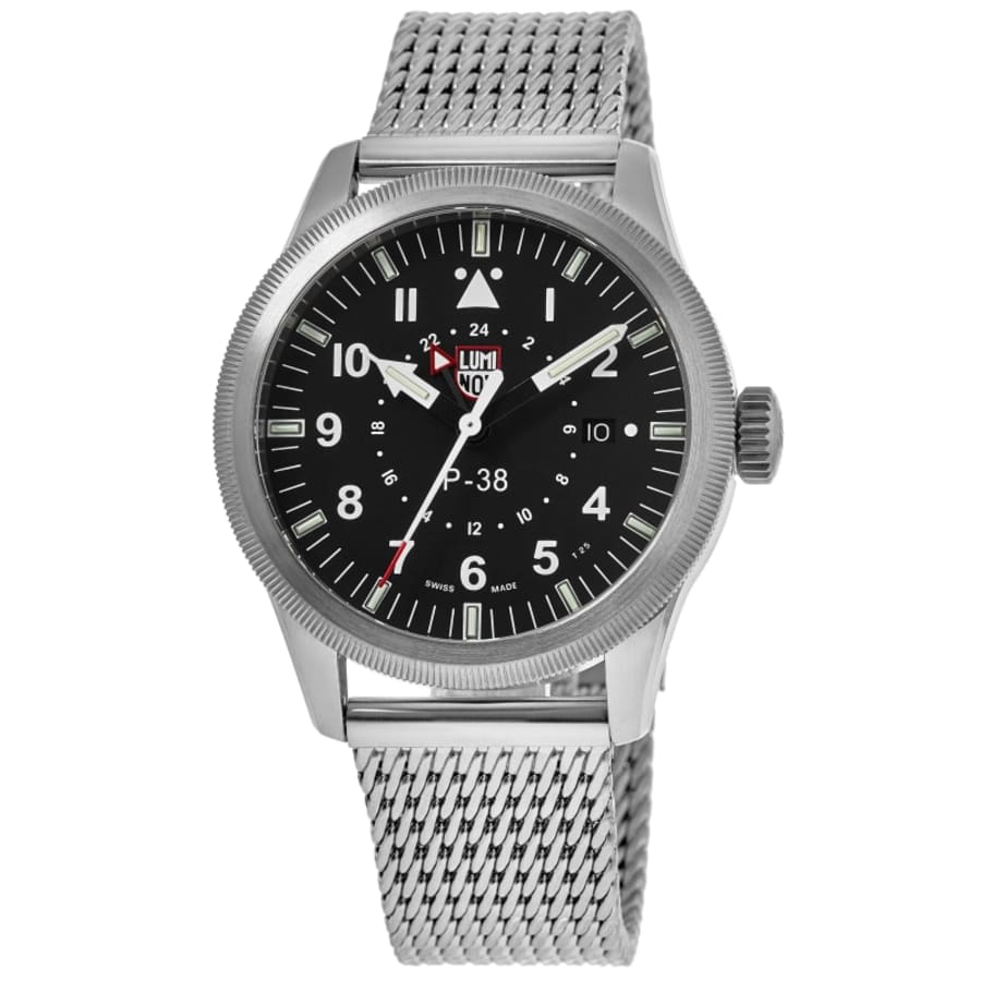Luminox P-38 Lightning Black Dial Steel Men's Watch XA.9522