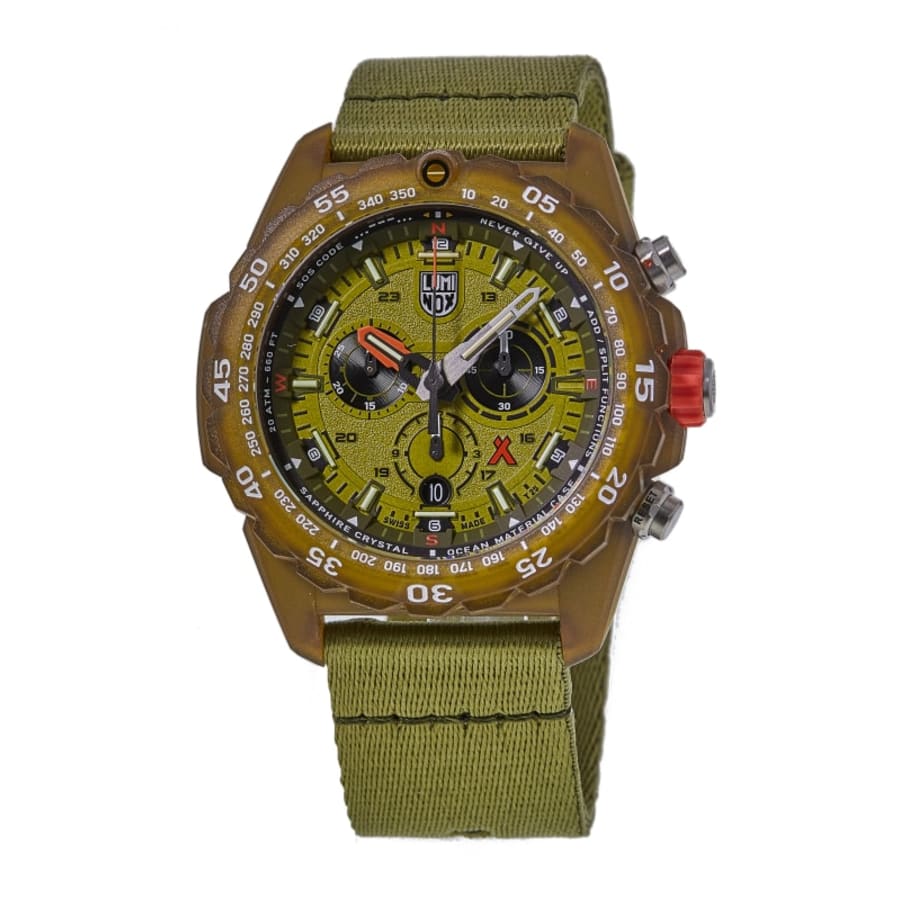Luminox Orologio analogico al quarzo svizzero da uomo con cinturino in gomma XB.3745, Nero, Moderno