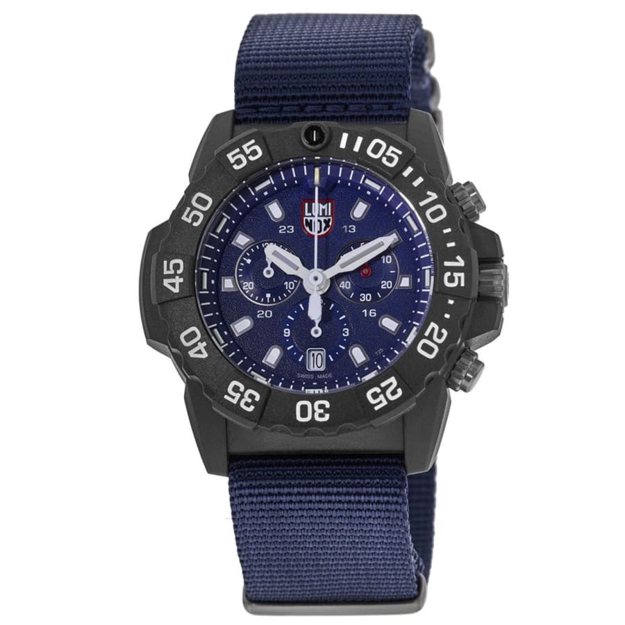 Luminox Navy Seal Blue Chronograph Dial Blue Fabric Strap