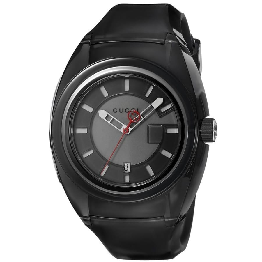 Gucci Sync XXL Grey Dial Grey Rubber Men's Watch YA137111