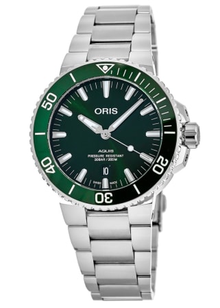 Oris Aquis Date Green Dial Stainless Steel Men's Watch 01 733 7730 4157-07 8 24 05PEB