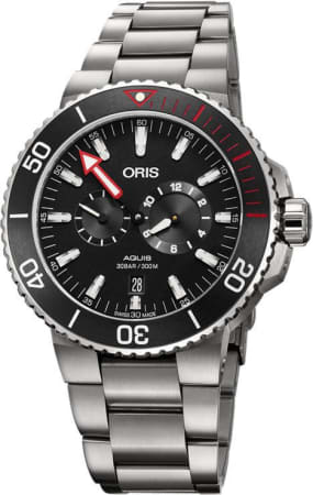 Oris Aquis Regulateur Der Meistertaucher Black Dial Titanium Men's Watch 01 749 7734 7154-Set