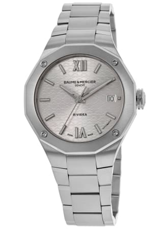 Baume & Mercier Riviera Silver Dial Steel Women's Watch 10615