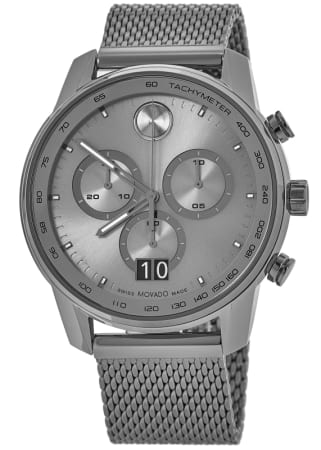 Movado Bold Verso Grey Chronograph Dial Grey PVD Steel Men's Watch 3600910