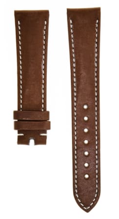 Omega   19 MM Brown Calfskin Leather Men's Strap 98000409