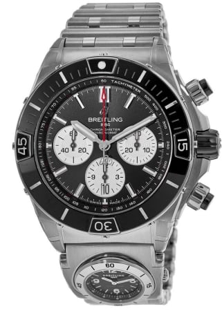 Breitling Super Chronomat B01 44 UTC Steel Band Black Dial Men's Watch AB0136251B1A2 UTC