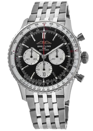 Breitling Navitimer B01 Chronograph 46 Black Dial Steel Men's Watch AB0137211B1A1