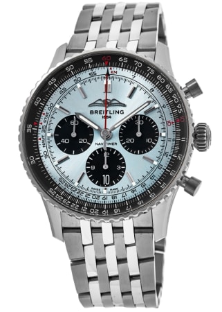 Breitling Navitimer B01 Chronograph 43 Ice Blue Dial Steel Men's Watch AB0138241C1A1