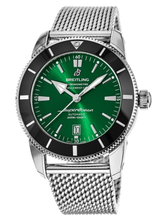 Breitling Superocean Heritage 42 Green Dial Steel Bracelet Men's Watch AB2010121L1A1