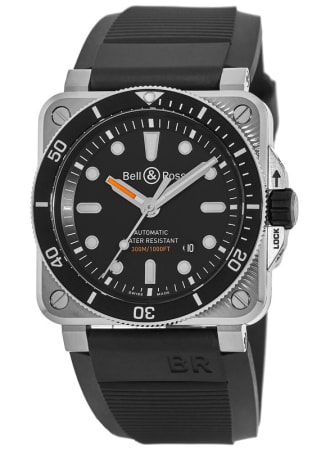 Bell & Ross BR 03-92 Diver Automatic Black Dial Rubber Strap Men's Watch BR0392-D-BL-ST/SRB